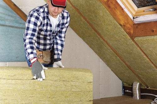 Rock wool for attic space