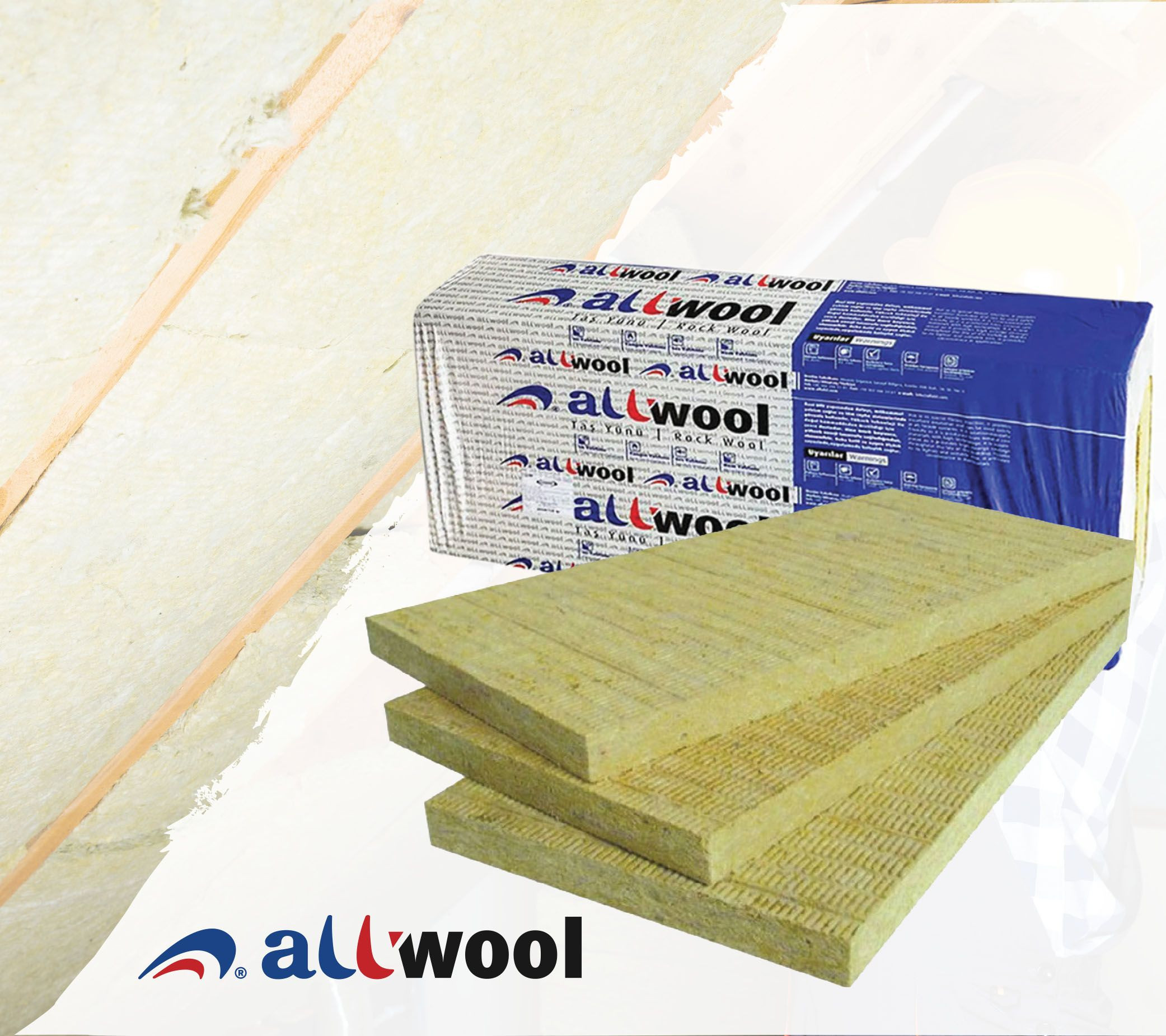 Rock wool for attic space