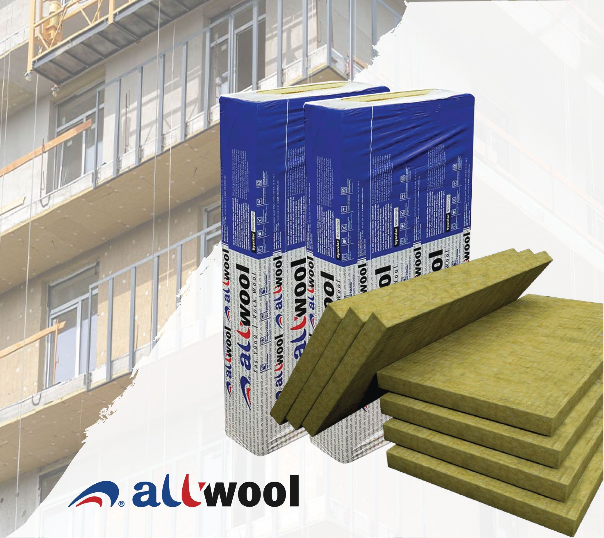 Rock wool for facade insulation/ETICS