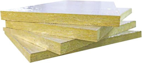 Rock wool with aluminum foil