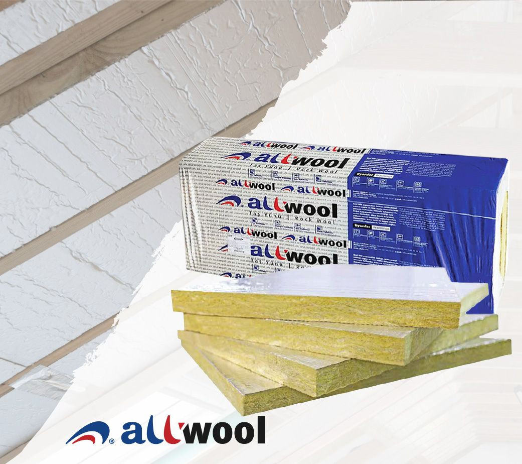 Rock wool with aluminum foil