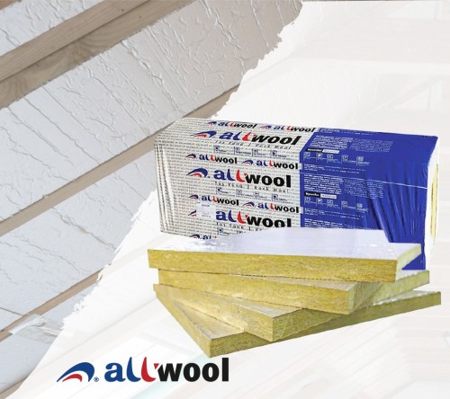 Rock wool with aluminum foil