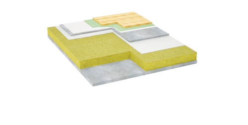 Rock wool for floor